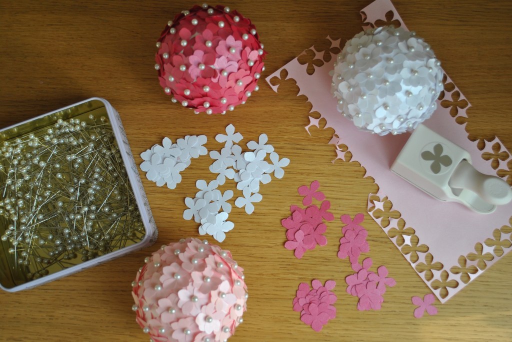 paper hydrangeas pomander 