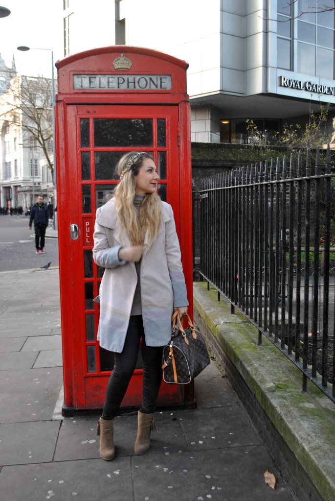 london street style madamedaniel vuitton bag ombre coat 