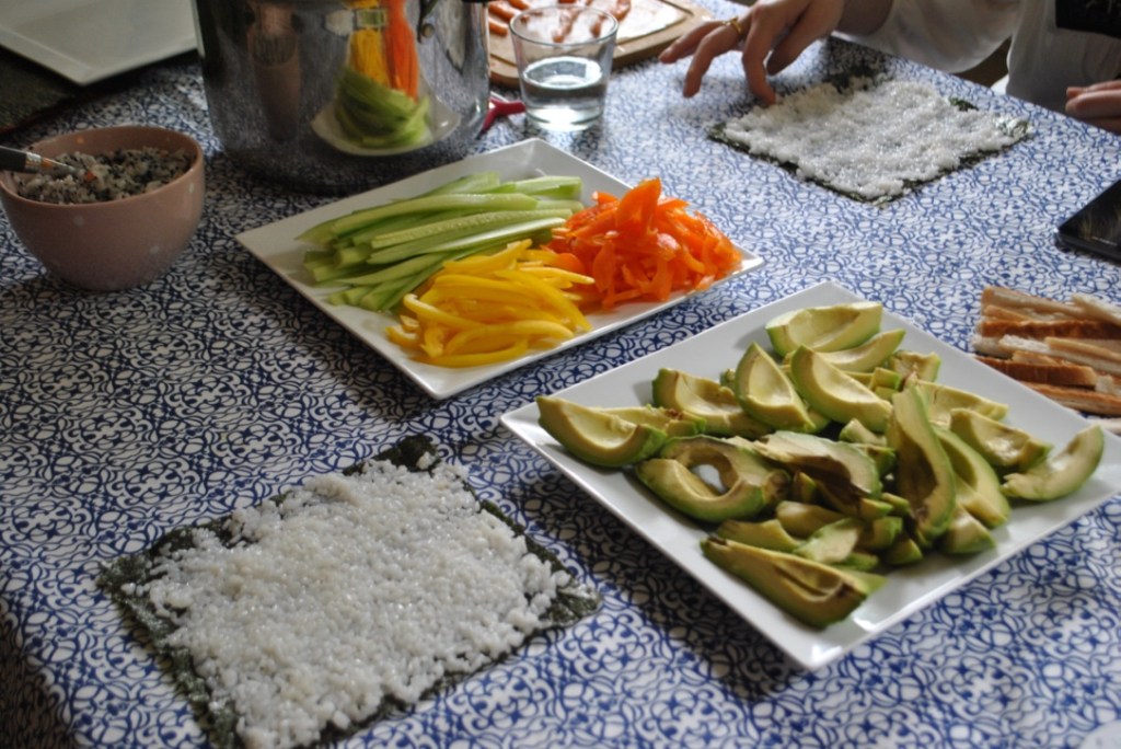 sushi party madamedaniel fête japonaise