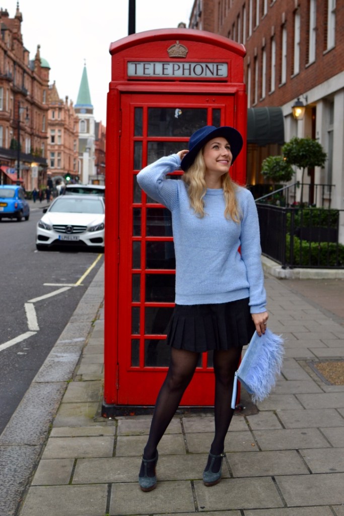 babyblue sweater madamedaniel london chanel brooch 