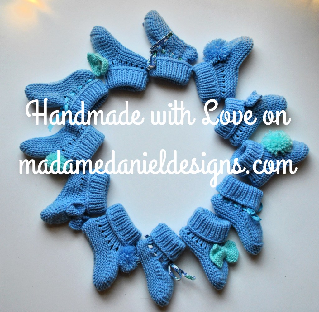 madamedaniel designs tricot chaussons baby bootie handmade madamedaniel designs tricot chaussons baby bootie handmade